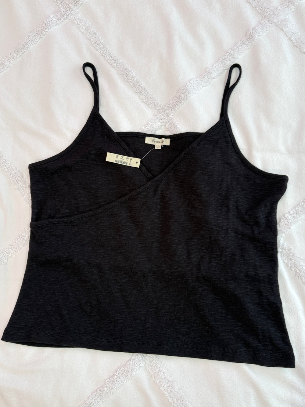 Madewell Black Ribbed Camisole with Slim Straps